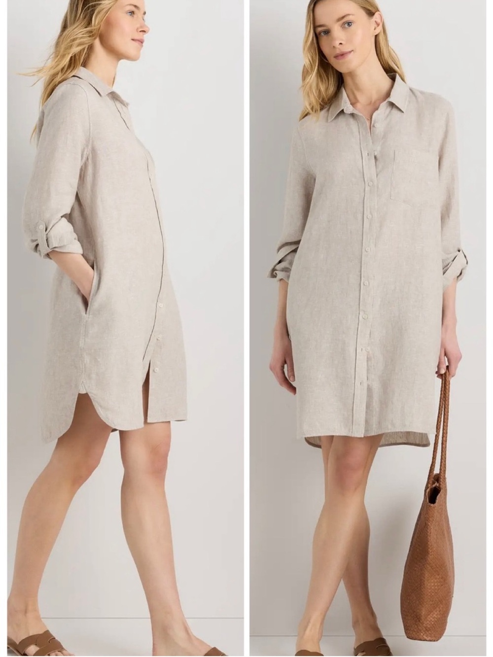 Quince Flax European Linen Shirt Dress Size Small